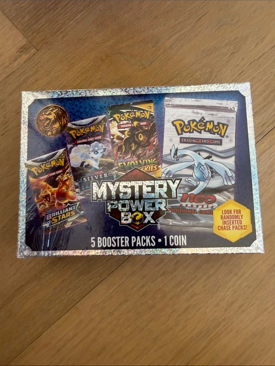pokemon trading card games mystery power box Mega Includes 5 Booster Packs, 1 3-Booster Pack, 2 Oversized Cards, 4 Bonus Items and 1 Online Code Great for Christmas or Birthday Gifts Toys Each pack has a 1 New Mystery Power Boxes from